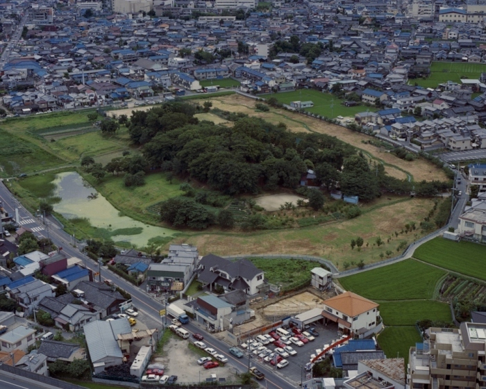 空から見た城山古墳