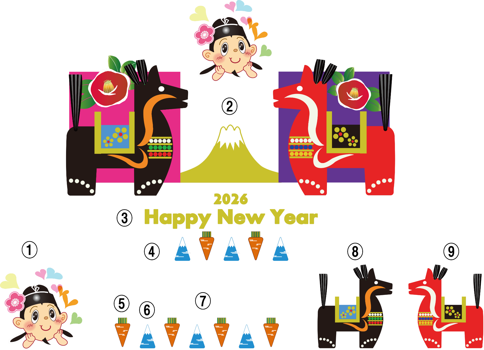 2026お正月まなりくんイラスト見本画像5