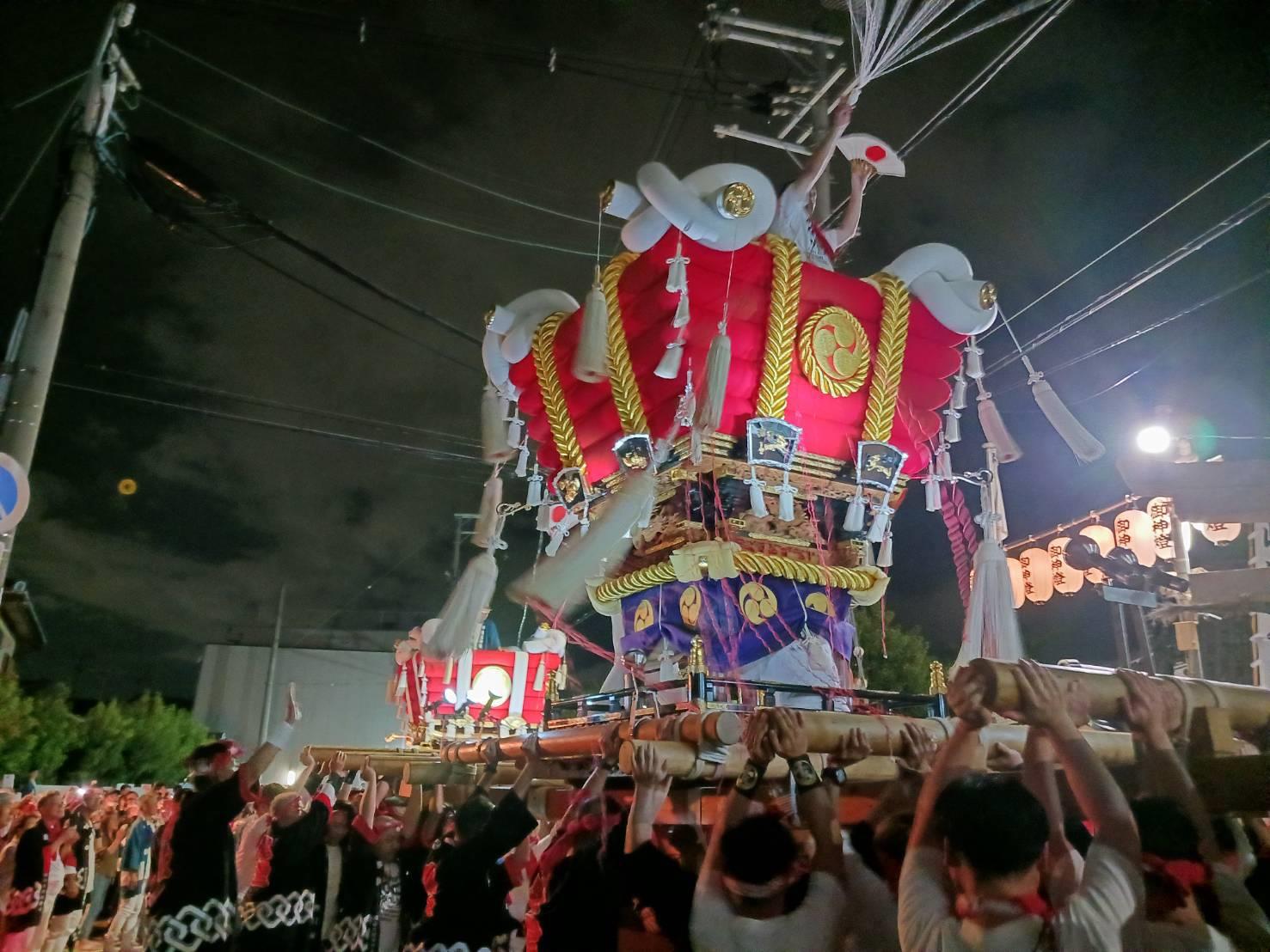 津堂地区の布団太鼓の写真