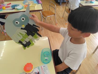 フクロウが出来上がりました。