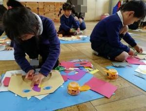 鬼の顔のパーツを作る