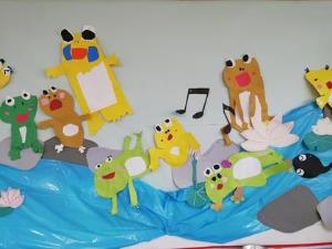 カエルの壁面