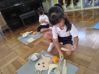 うさぎの体を作っている