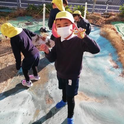 園庭にも氷を見つけたよ