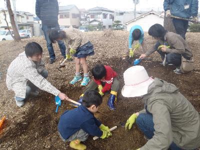 割塚古墳発掘調査体験(平成25年3月)