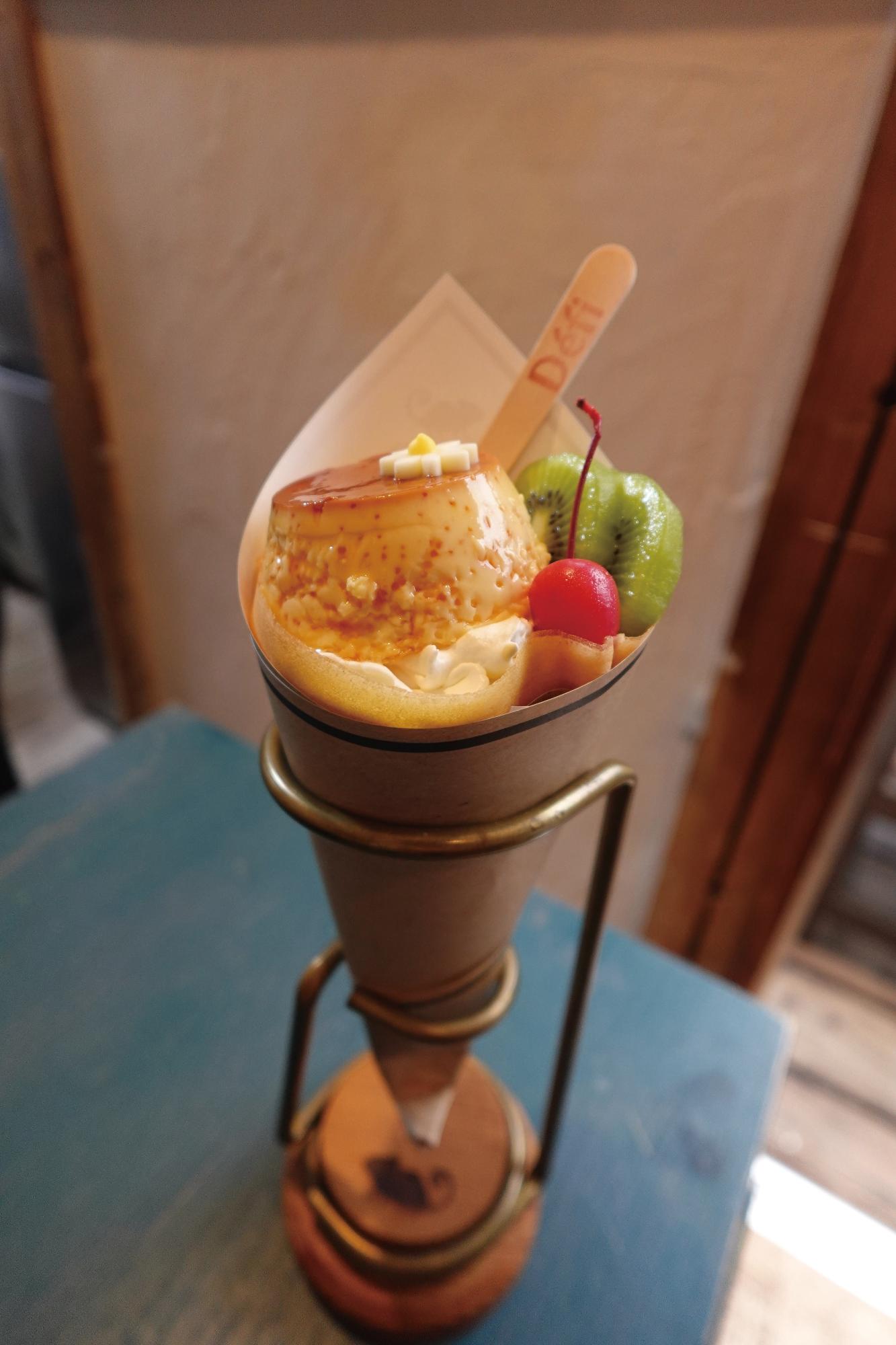 プリンアラモードクレープ