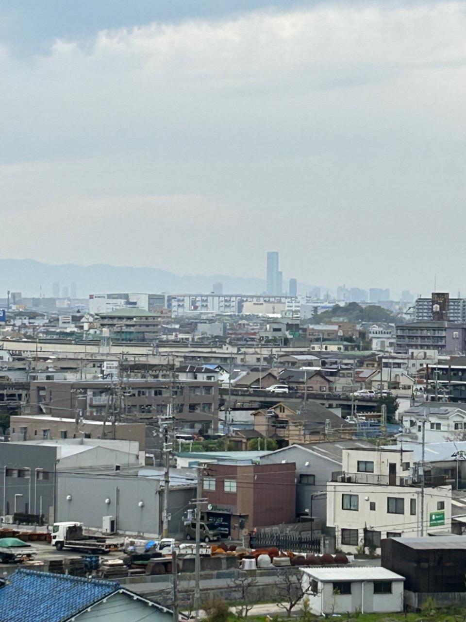 高いところから藤井寺市を撮影した写真