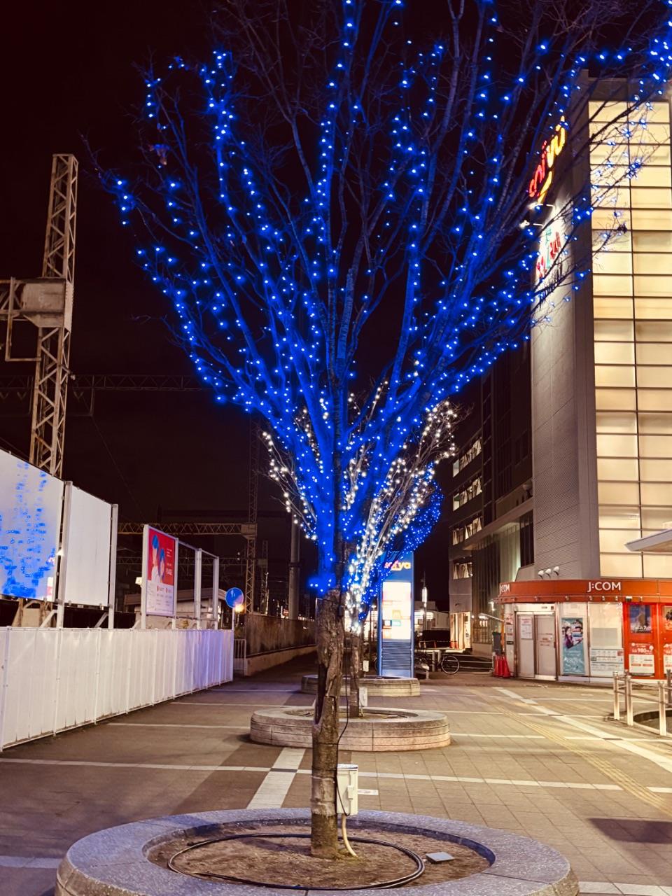藤井寺駅前のイルミネーション