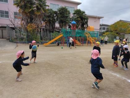 ドジボールを楽しんでいます。