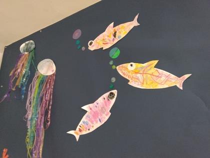 海の生き物を作りました。