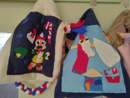 プレゼントを入れる袋が縫いあがりました。