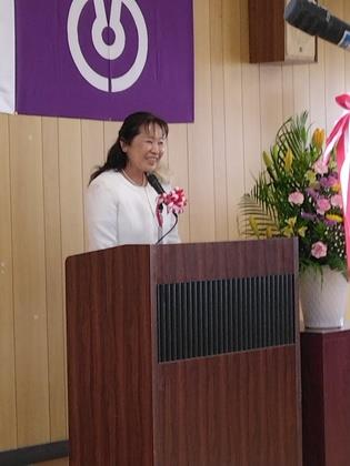 園長先生の話を聞いているところ