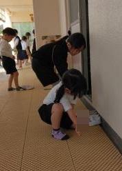 トイレに行った時の説明をしている