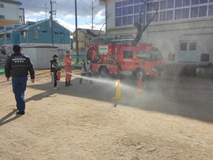 消防車がきました