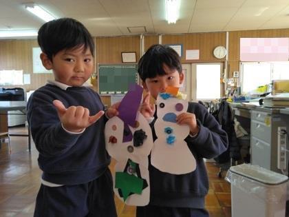 雪だるまを作ったよ