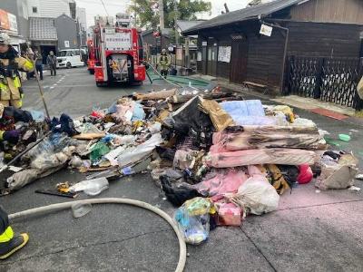 消火後の廃棄物