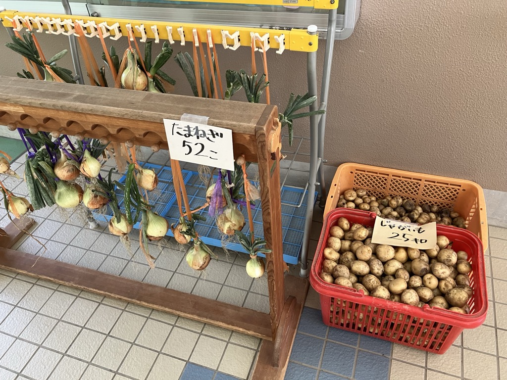 ジャガイモと玉ねぎの収穫量