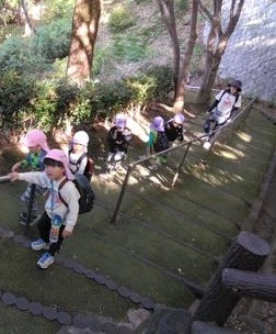 長い階段を上りました