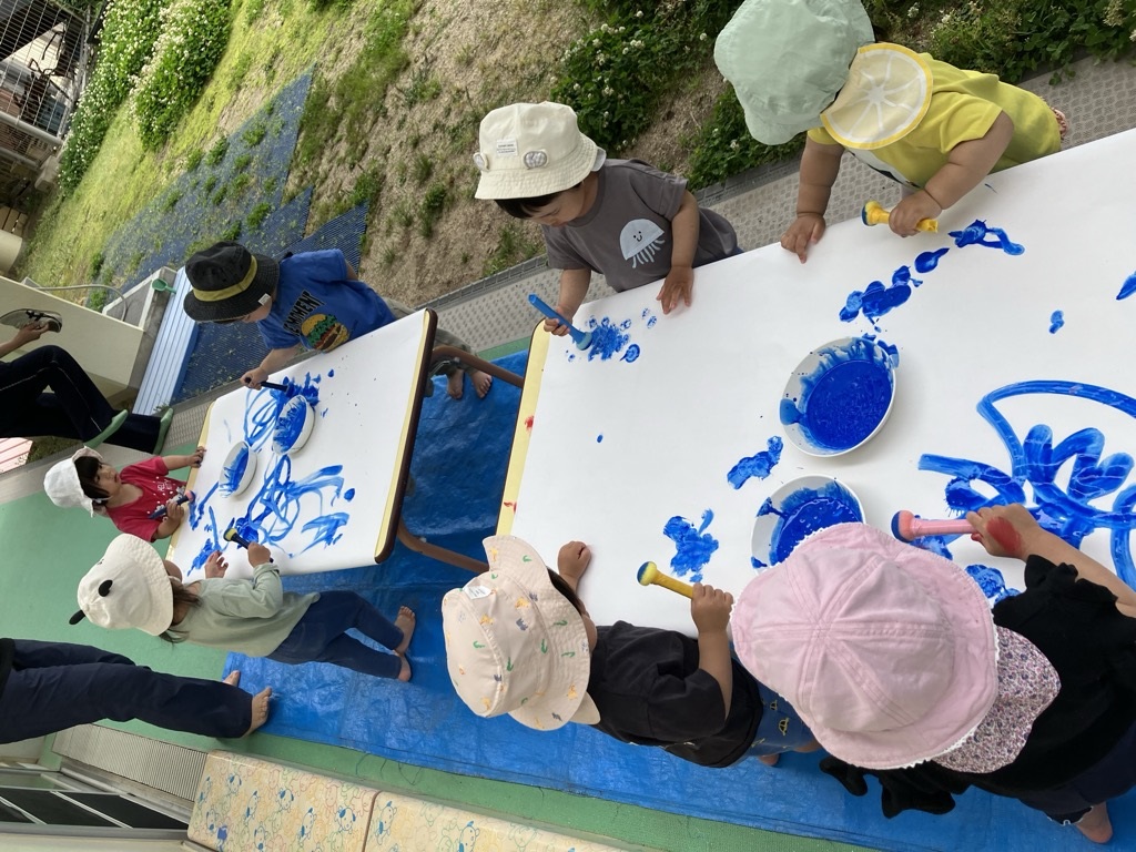 1歳児絵の具